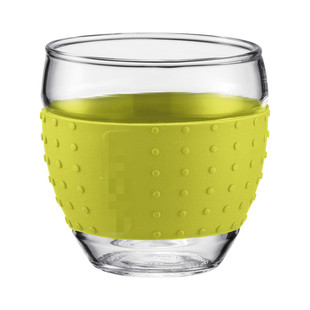 包邮bodum波顿高硼硅玻璃耐高温胶套防烫隔热滑创意咖啡男女水杯