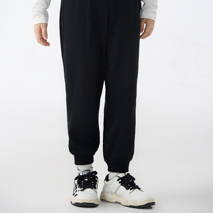 singira童装男童束脚裤休闲裤秋季上新简约百搭透气纯色卡通笑脸