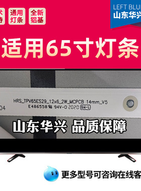鲁至适用飞利浦65PUF7255/T3灯条HRS_TPV65ES29_12x6_2W-MCPCB
