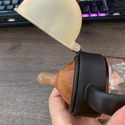 新款翻盖奶瓶大童两用耐摔