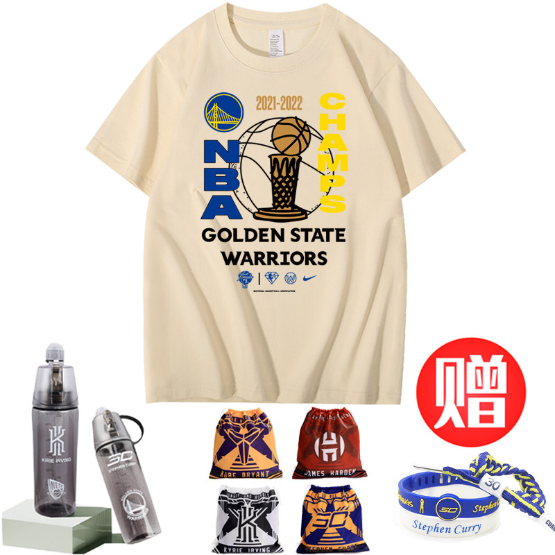 nba勇士队总决赛夺冠同款短袖t恤男库里汤普森MVP短袖颁奖纪念