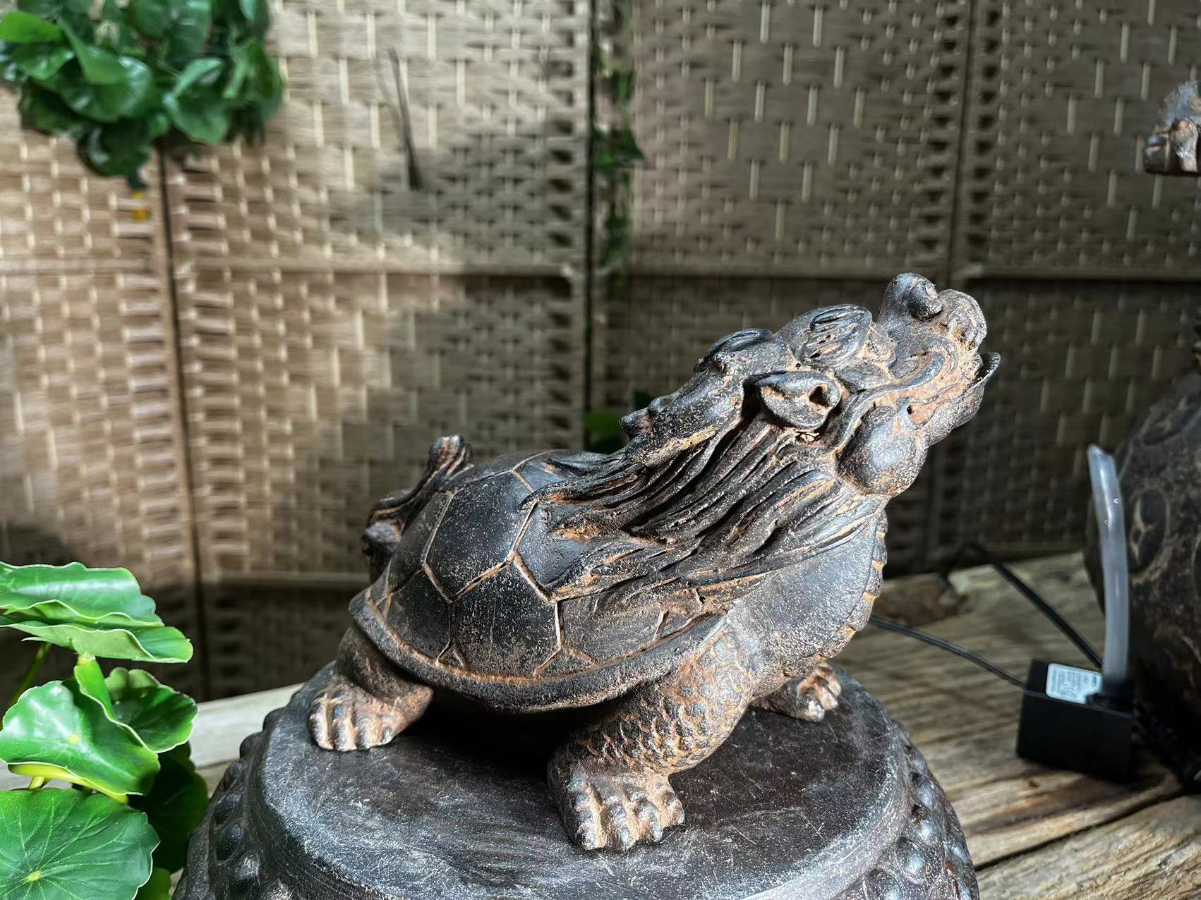 复合中国风禅意仿古做旧花盆流水