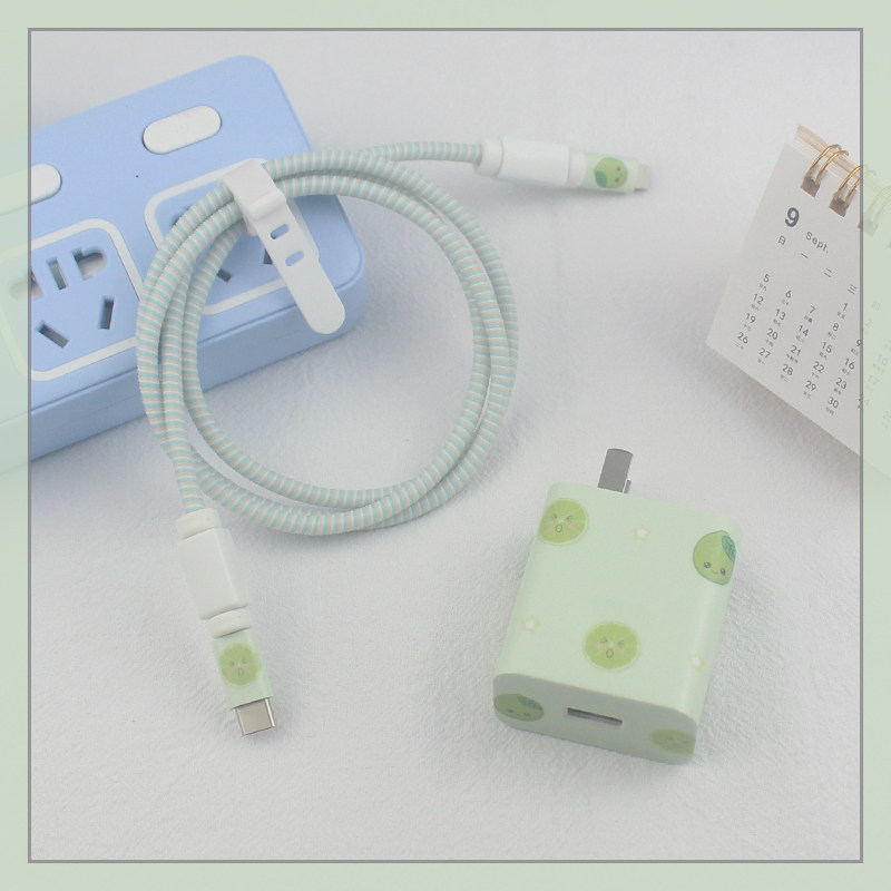 适用华为mate60Pro/nova8SE手机数据线保护套66w充电器贴纸荣耀50