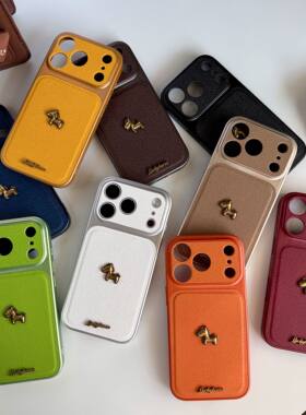 秒变17小马新年款适用苹果17promax手机壳iPhone16pro荔枝皮纹15pm全包防摔14保护套ip13超火高级感女款外壳