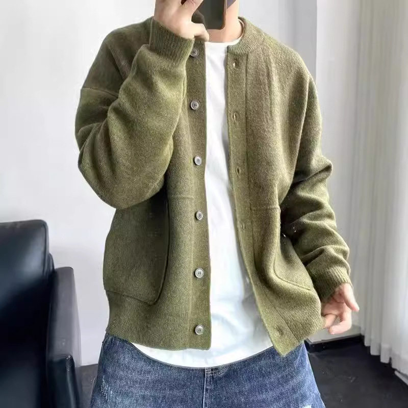 秋冬季新款男士针织开衫宽松休闲