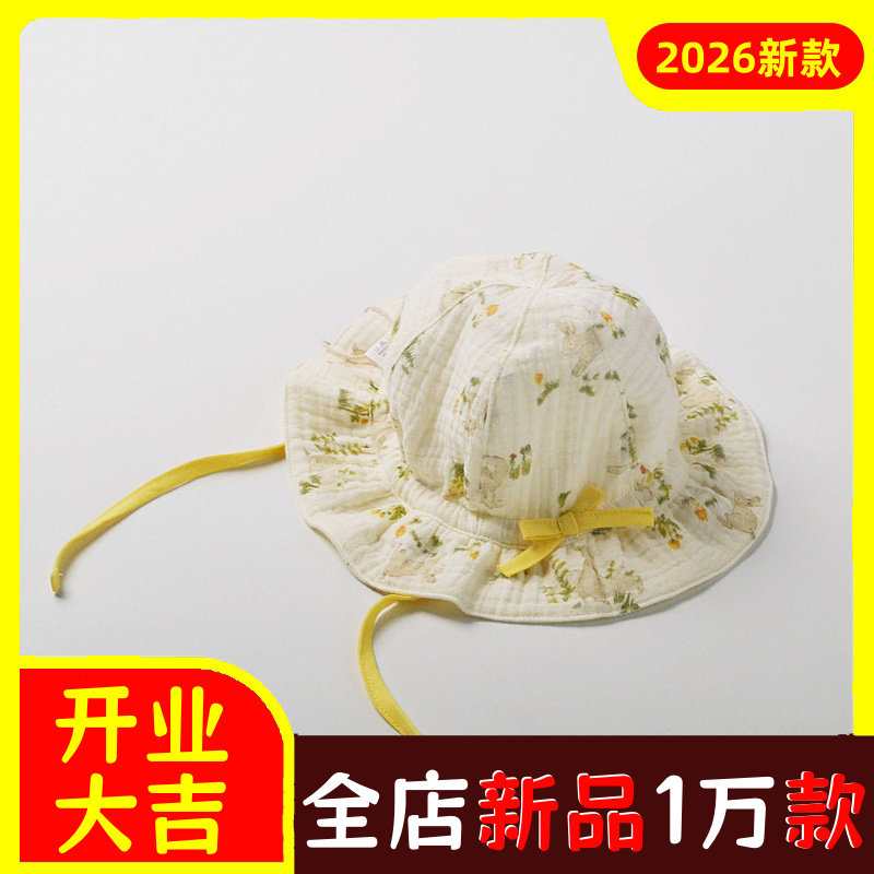 moinmlon春秋韩版纱布遮阳帽透气