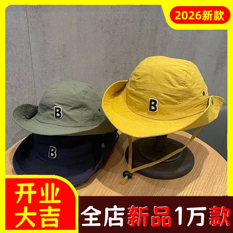 儿童帽子春夏渔夫帽西部牛仔帽男