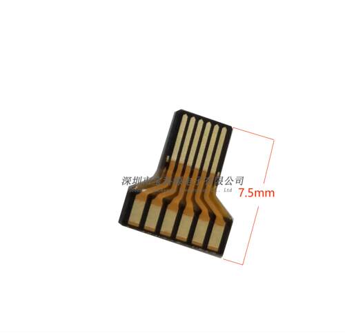 FPC/FFC黄色软排线 0.5-6P转1.0-6P 长度7.5mm 转接板测试线