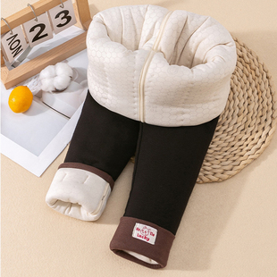 保暖棉裤 儿童加厚棉裤 洋气女宝宝修身 三层夹棉儿童打底裤 外穿冬季