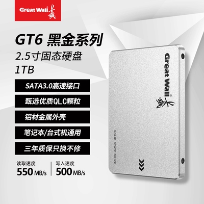 Great Wall/长城GWGT6全新512G 1T固态硬盘2.5寸SSD硬盘金属包邮