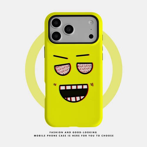 适用于苹果iPhone18ProMax手机壳17 16 15 14 Plus 13 12新款高档二合一菲林磁吸全包防摔保护套哈哈搞怪表情