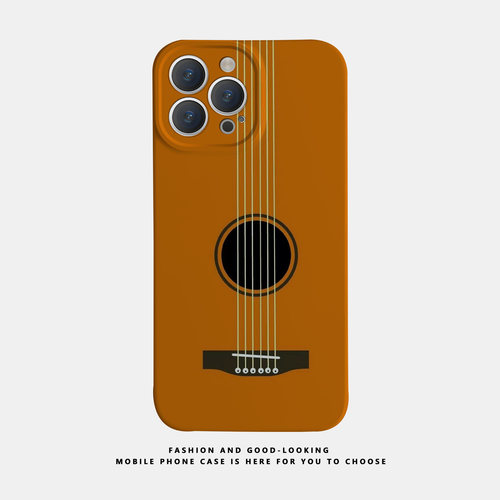 适用苹果华为抽象橘色吉他iphone17 15手机壳1312promax荣耀60/70/80P50X90proOPPOreno9/iqoo12新款8plus