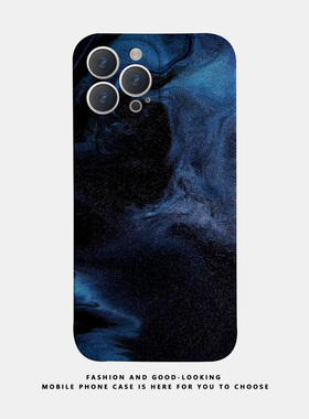 适用苹果华为彩绘蓝色星系iphone17 15手机壳1312promax荣耀60/70/80P50X90proOPPOreno9/iqoo12新款7/8plus