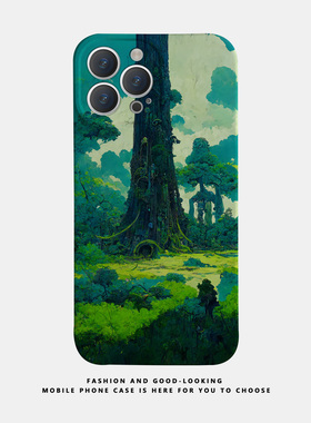 适用苹果华为蓝天绿色丛林iPhone17 15promax13reno9mate40P30/p50新款nova10x90pro荣耀80情侣手机壳iqoo12