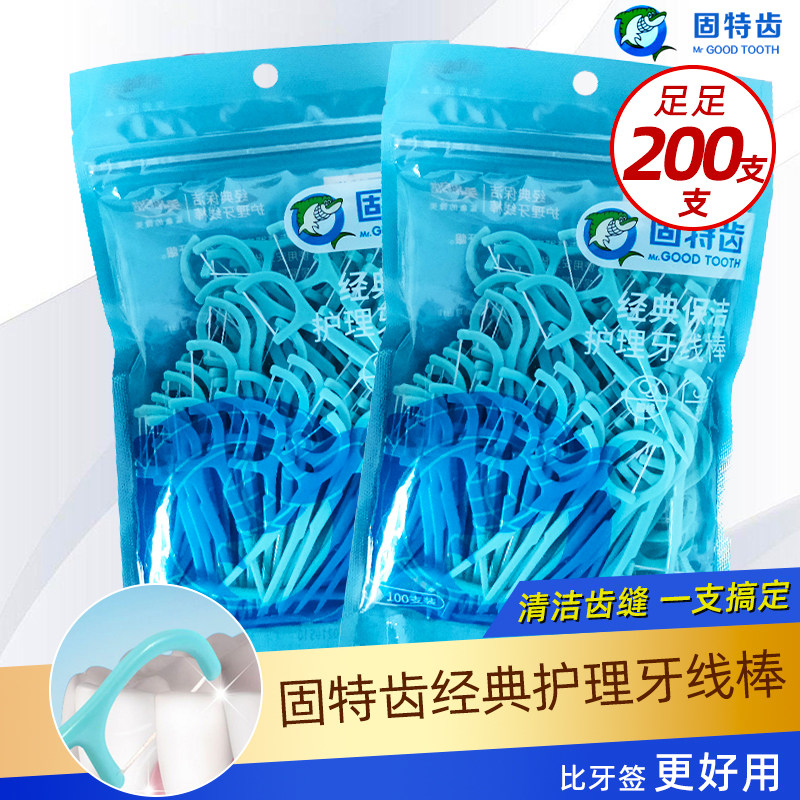 固特齿高拉力牙线棒100支x2袋