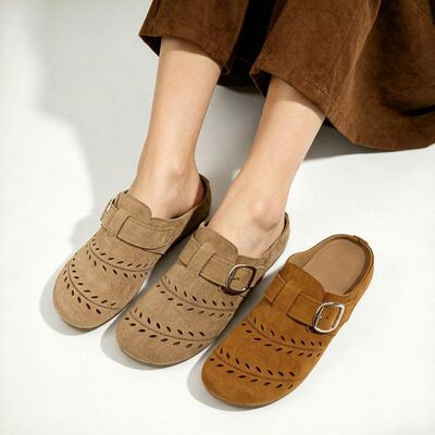 Low-heeled versatile Birkenstock shoes for women in summer