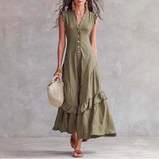 2026 New Elegant and Minimalist Women's Dress连衣长裙女