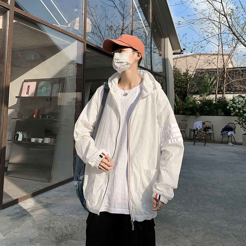 情侣四条杠防晒衣2021新款夏季韩版皮肤衣防晒服外套4002-176,男装夹克,星座1018