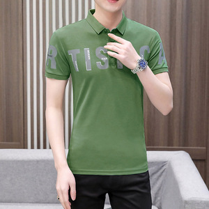 主推款2021夏季新款男士印花短袖polo衫t恤帅气时尚4002-T036图片