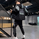 2021青少年开衫男士运动潮流休闲宽松连帽工装套装4002-0808，男装休闲套装，星座1018