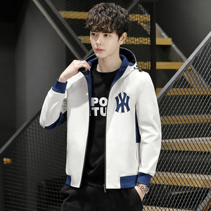 2021新品男潮流百搭春秋季连帽夹克青少年上衣4002-JK802-P58图片