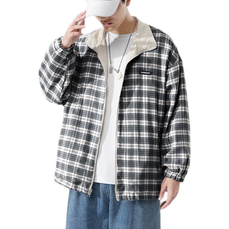 2021新款秋季韩版潮流男生双面穿夹克工装情侣上衣4002-J223,男装夹克,星座1018