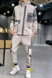 2021青少年开衫男士运动潮流休闲宽松连帽工装套装4002-0808，男装休闲套装，星座1018