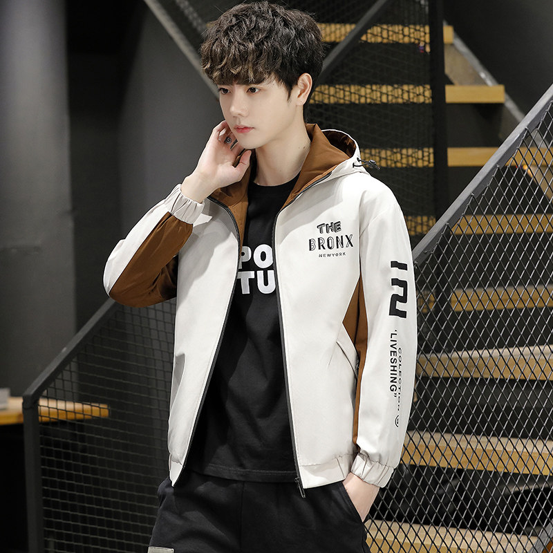 2021新品男潮流百搭春秋季连帽夹克青少年上衣4002-JK801-P58,男装夹克,星座1018