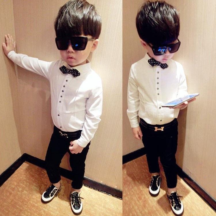 Chemise garcon à manche longue - Ref 2073343 Image 1