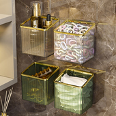 废弃洗脸巾收纳盒轻奢壁挂收纳筒筐卫生间多功能化妆品收纳置物架