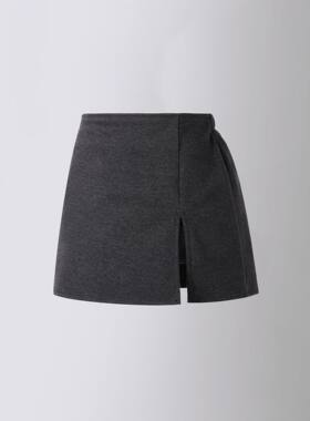 女童秋冬加厚毛呢a字半身裙