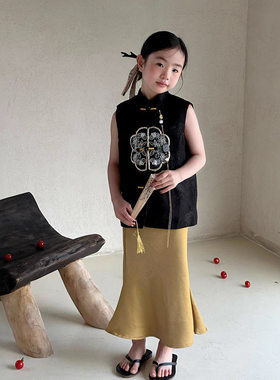 女童夏季新中式高级感国风套装