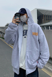 B266-WY-705-P95连帽开衫加绒加厚休闲流行宽松羊羔毛外套，女装短外套，星座B257-1