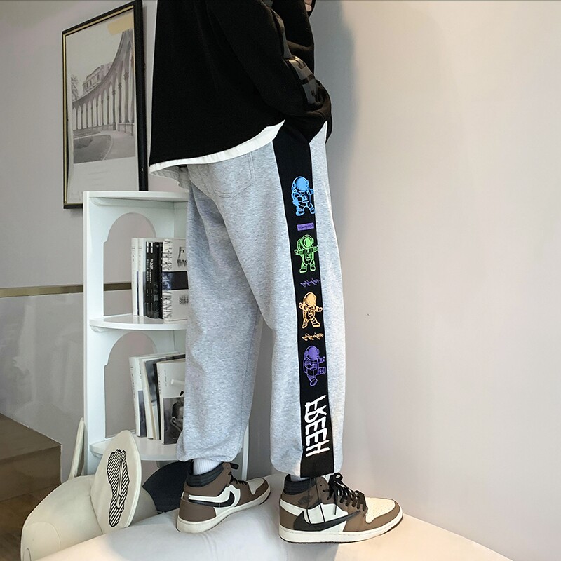 402-5-AK-005-P50 21秋潮牌男运动港风卫裤潮流百搭束脚裤休闲裤图片