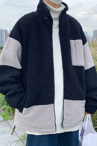 B266-WY-702-P125 原创简约休闲拉链羊羔毛加厚宽松棉衣棉袄图片