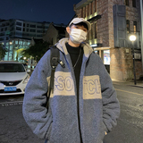 B266-WY-701-P125原创羊羔毛加厚宽松棉衣棉袄可拆卸小熊装饰，男装棉衣，星座B257-1