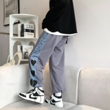 402-5-AK-008-P5021秋原创爱心印花潮流百搭束脚宽松休闲裤，男装休闲裤，星座B257-1