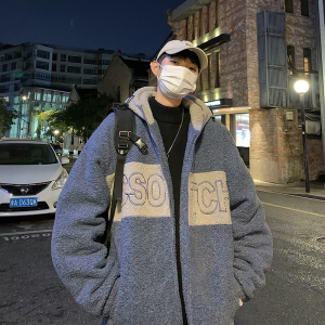 B266-WY-701-P125 原创羊羔毛加厚宽松棉衣棉袄可拆卸小熊装饰图片