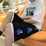 402-5-K636-P3021夏短裤男港风宽松薄款裤子潮流潮牌百搭五分裤，男装牛仔裤，星座B257-1