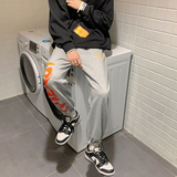 402-5-AK-003-P5021秋新品宽松束脚裤INS港风潮牌印花抽绳休闲裤，男装休闲裤，星座B257-1