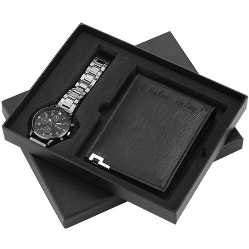 Wristwatch wallet cufflink ballpoint pen Gifts Set for men