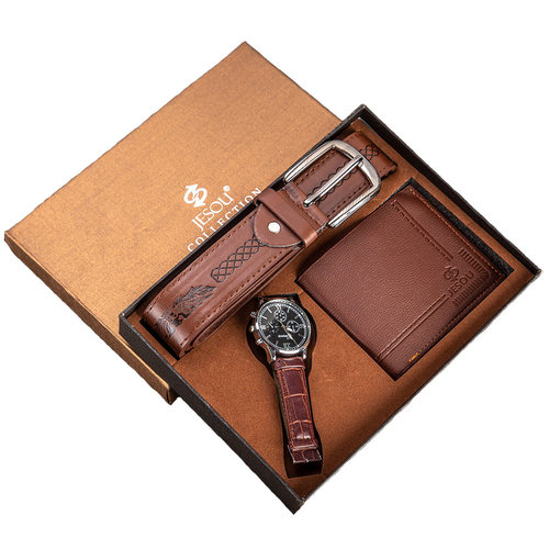 Wristwatch wallet cufflink ballpoint pen Gifts Set for men