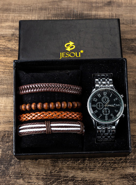 Wristwatch wallet cufflink ballpoint pen Gifts Set for men