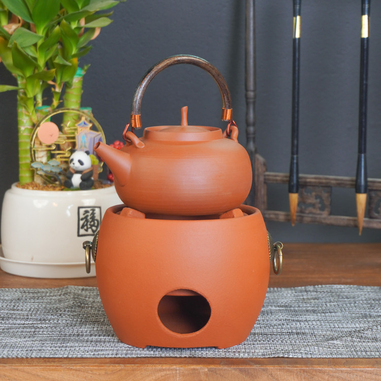 潮州原款红泥砂铫壶提梁壶大容量煮水壶跳盖卡盖电陶炉炭炉可用,餐饮具,茶壶,淘宝优惠券,粉丝福利购,淘宝优惠卷