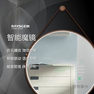 新款Raysgem锐吉Loona智能魔镜浴室镜子网络wifi触屏控制家居语音