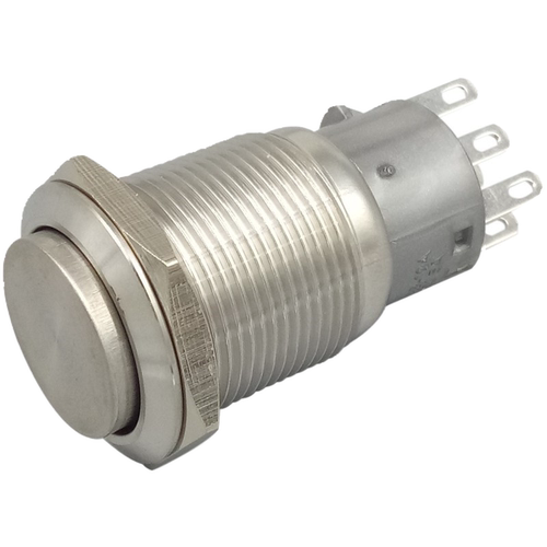 两开两闭金属按钮开关汽车改装圆形按键四路2开2闭6脚16/19/22mm