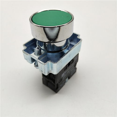 22MM孔径XB2-BA31自复位点动按钮开关ZB2-BE101C一常开绿色