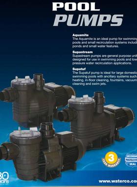 澳大利亚Waterco 运水高 Aquamite系列0.5-2.5HP泳池循环过滤水泵