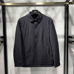 非贤羽绒服轻便薄行政翻领男冬季新品商务休闲短款按扣厚夹克外套