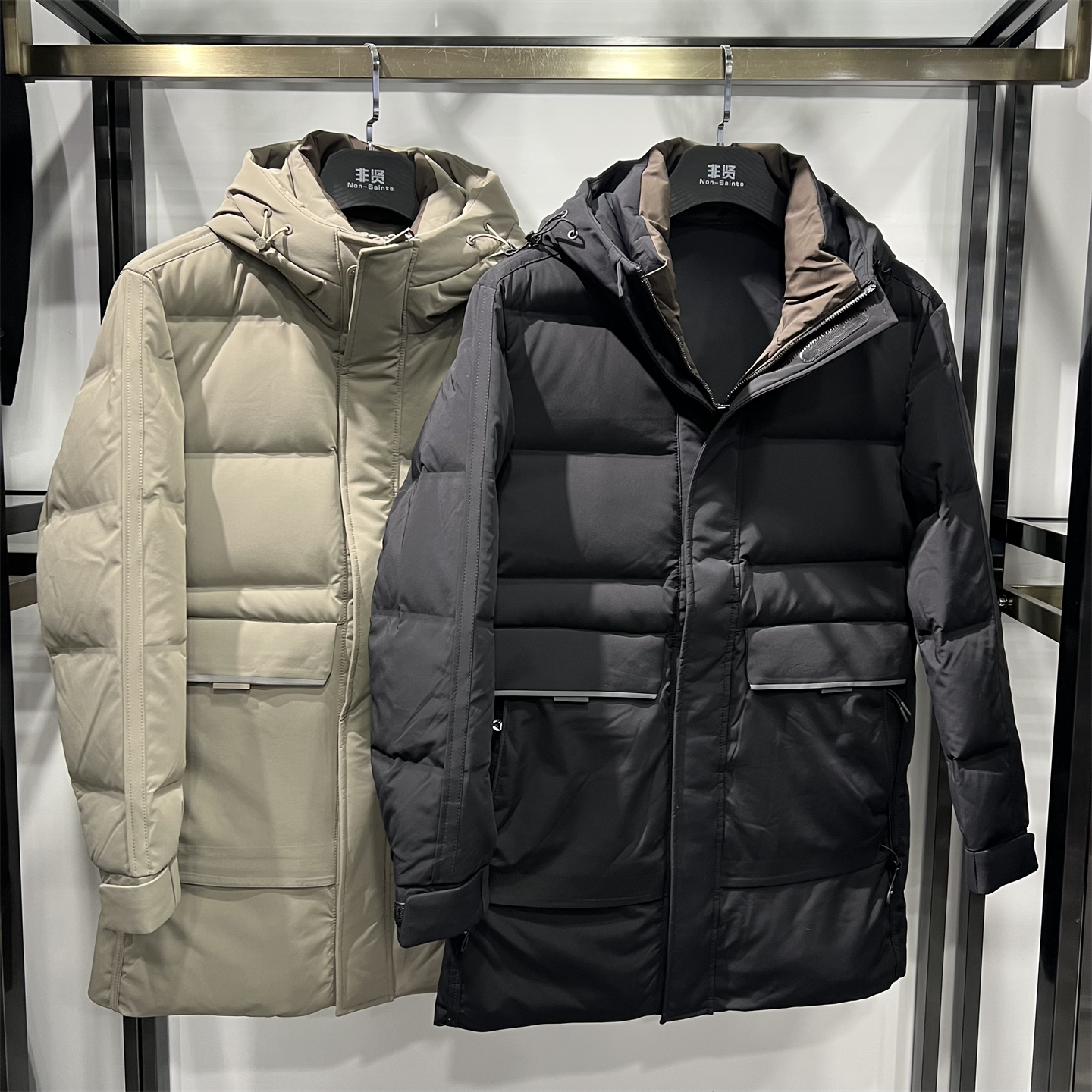 非贤25年冬季新品中长厚款羽绒服